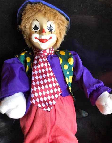 clown doll|old handmade clown dolls.